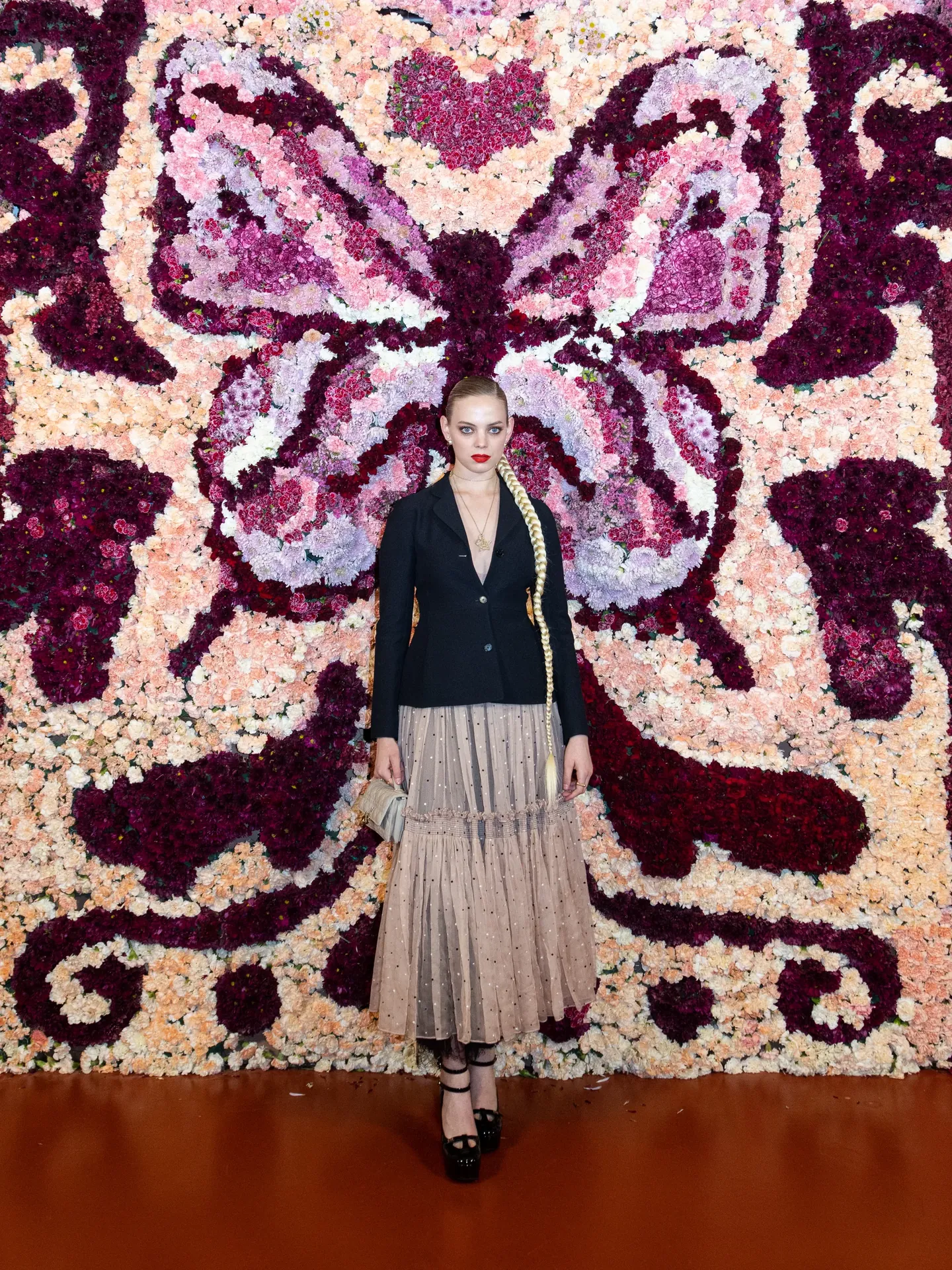 Butterfly flower wall